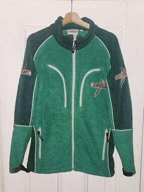 OTK Kartwear Tony Kart Racing Fleece Jacket Green Full Zip Mens Medium
